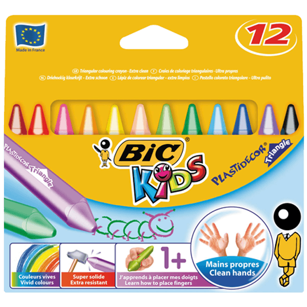 Bic Pastel Boya Plastidecor Karton Kutu Üçgen 12 Lİ 829773