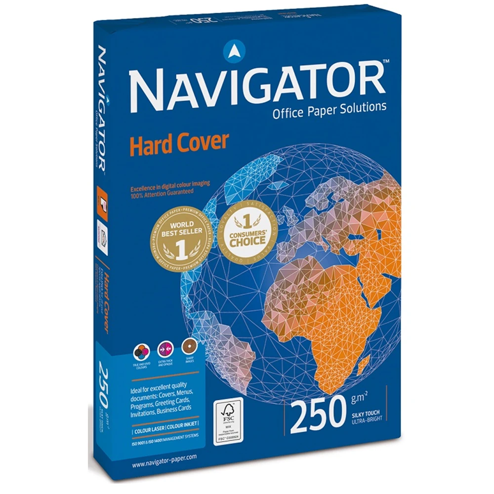 Navigator Gramajlı Fotokopi Kağıdı Hard Cover 125 Lİ A4 250 GR Beyaz