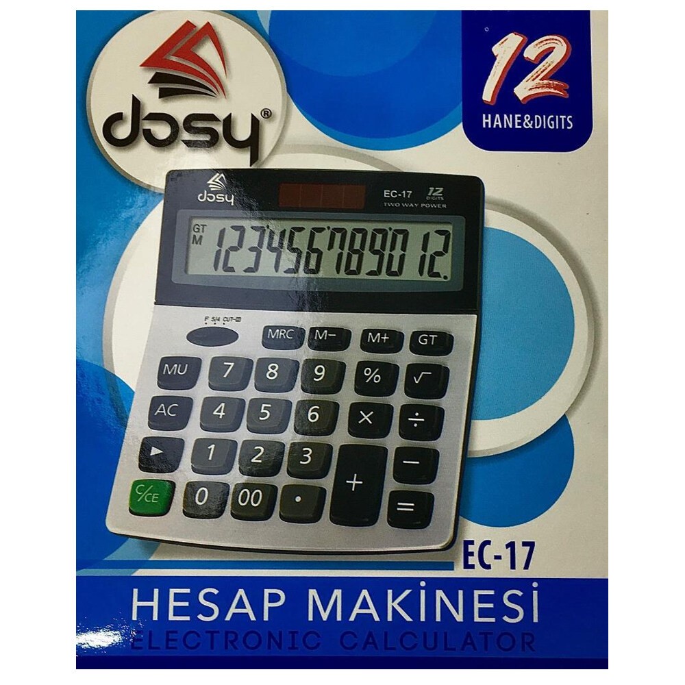 Dosy Hesap Makinesi Masa Üstü 12 Hane EC-17