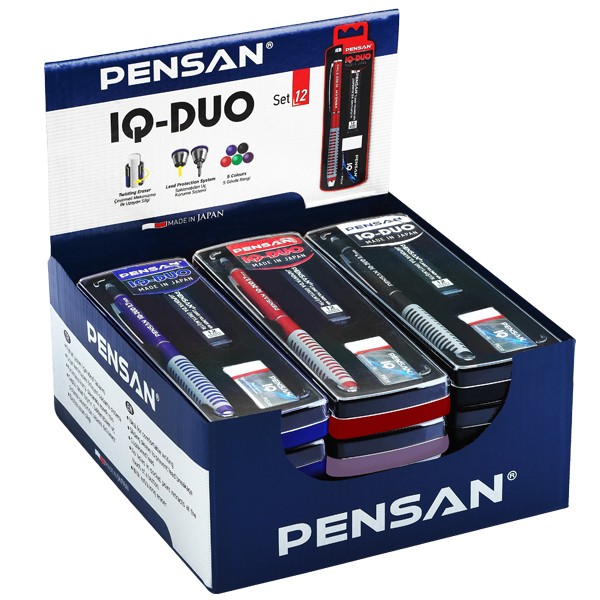 Pensan IQ-Duo Set 0,5 MM Karışık Renkli Silgi+Min