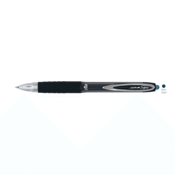 Uni-Ball Roller Kalem Signo 207 Jel Bilye Uç basmalı 0.7 MM Mavi-Siyah UMN-207