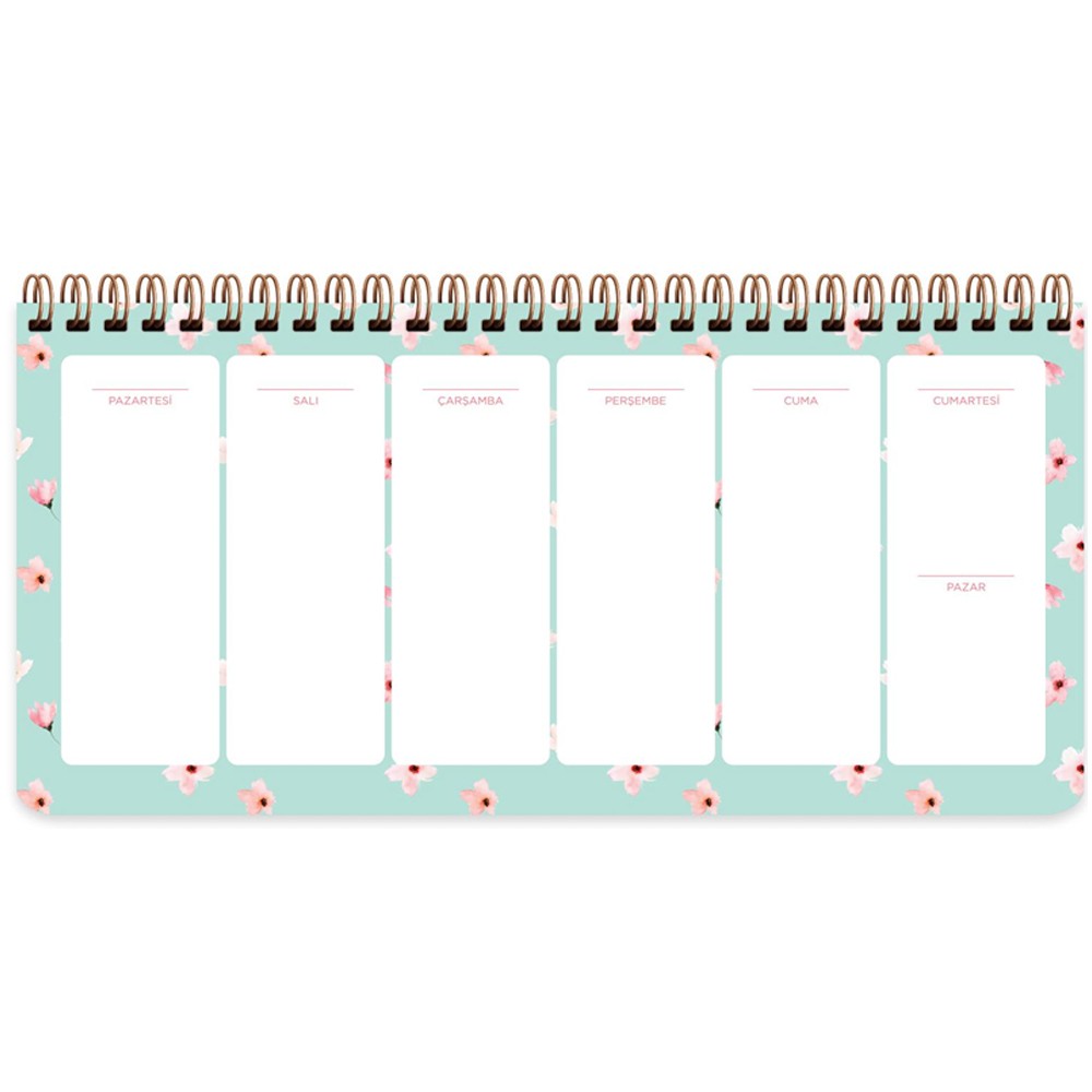 Keskin Color Spiralli Planner Su Yeşili 13x27