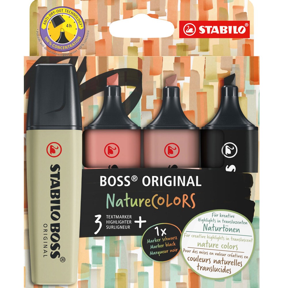 Stabilo Fosforlu Kalem Boss Naturecolors 4er S-Y-K-G 70/4-2-3