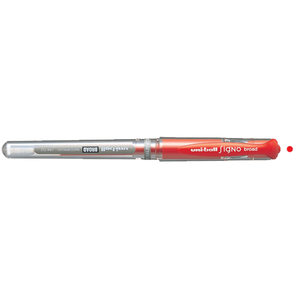 Uni-Ball Roller Kalem Signo Broad Jel Bilye Uç İmza Kalemi 1.0 MM Kırmızı UM-153 