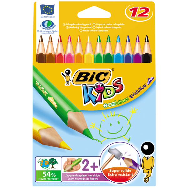 Bic Kuru Boya Evolution Üçgen Jumbo 12 Lİ 829735