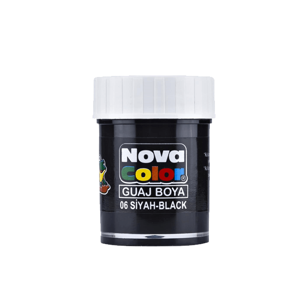 Nova Color Guaj Boya Şişe 12 Lİ Siyah NC-108