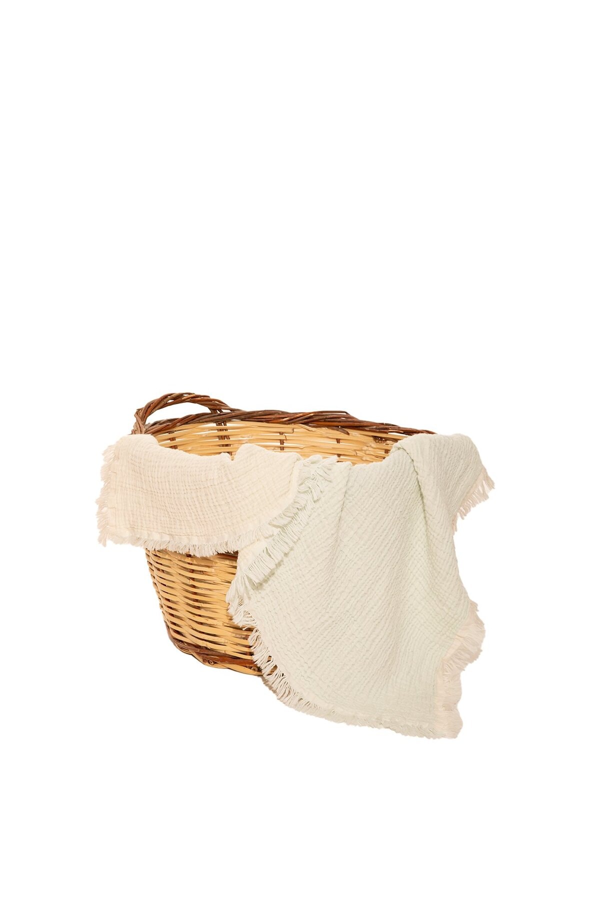 %100 Doğal Pamuk Müslin Bebek Battaniyesi 100x120cm - soft mint