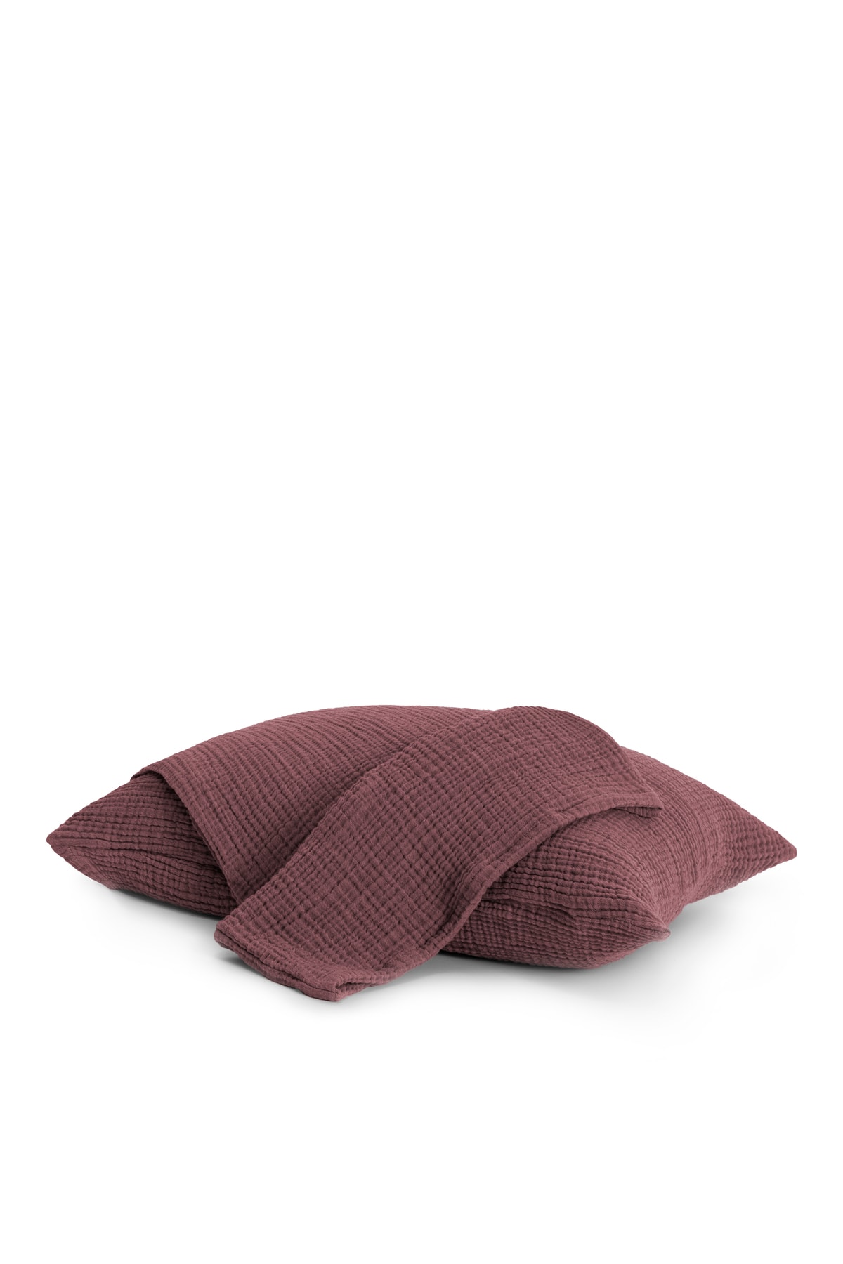 MylasaHome %100 Pamuk 2'li 4 Katlı Müslin Yastık Kılıfı 50x70 Bakır