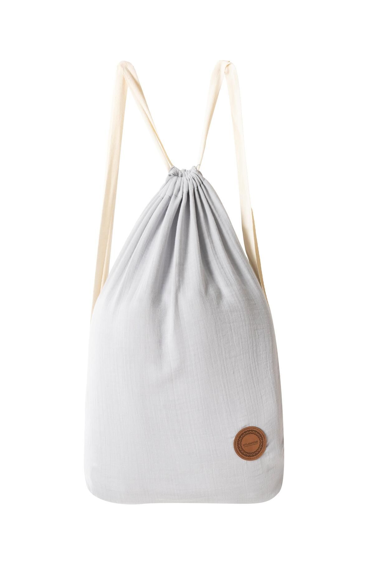 Müslin %100 Doğal Pamuk Gri Bebek Nevresim Seti 100 X 150cm