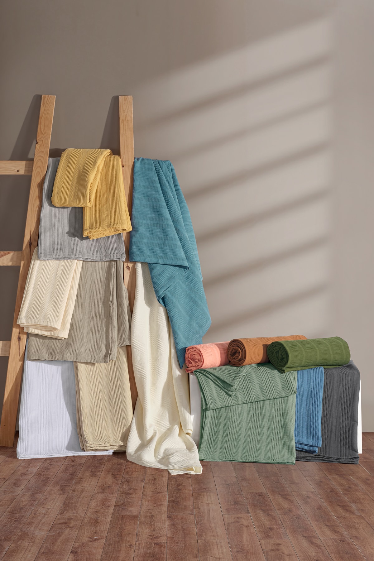 %100 Doğal Pamuk Bordürlü Desenli Tek Kişilik Pike 160x220cm