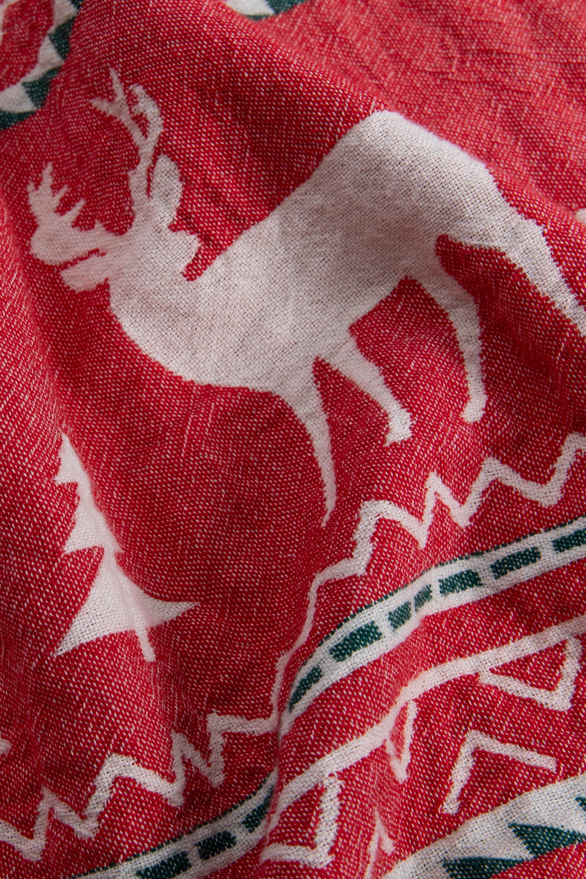 Mylasahome %100 Pamuk Yılbaşı Kırmızı Kırlent Fermuarlı 45x45cm