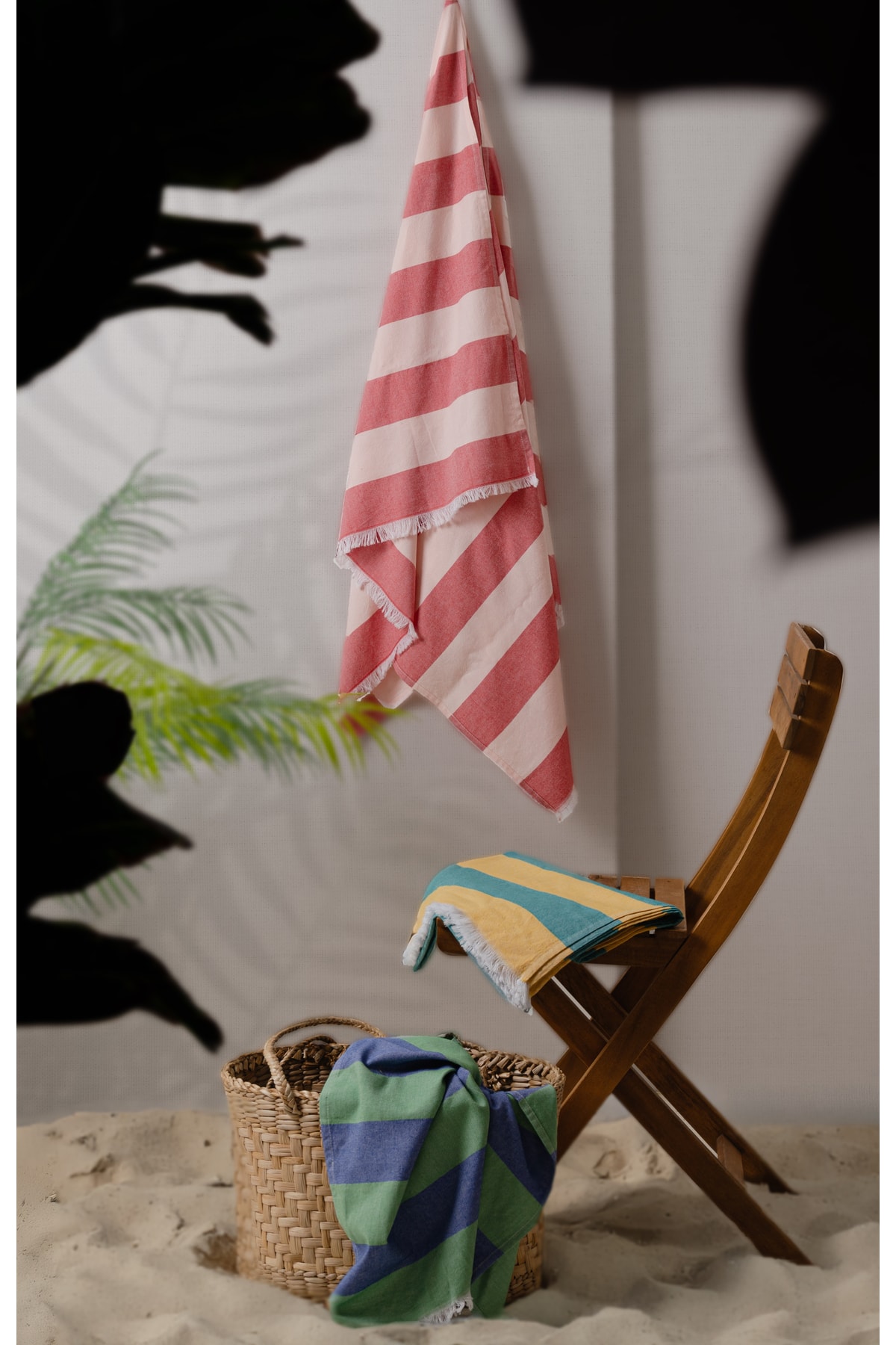 Riva Kalın Çizgili Akdeniz Esintili Lüks Pamuklu Peştemal 80X165