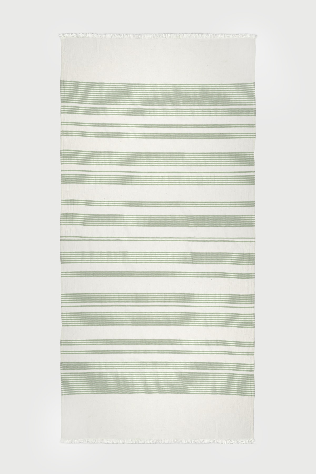 Luma İnce Çizgili Pamuklu Peştemal 80X165 - yeşil