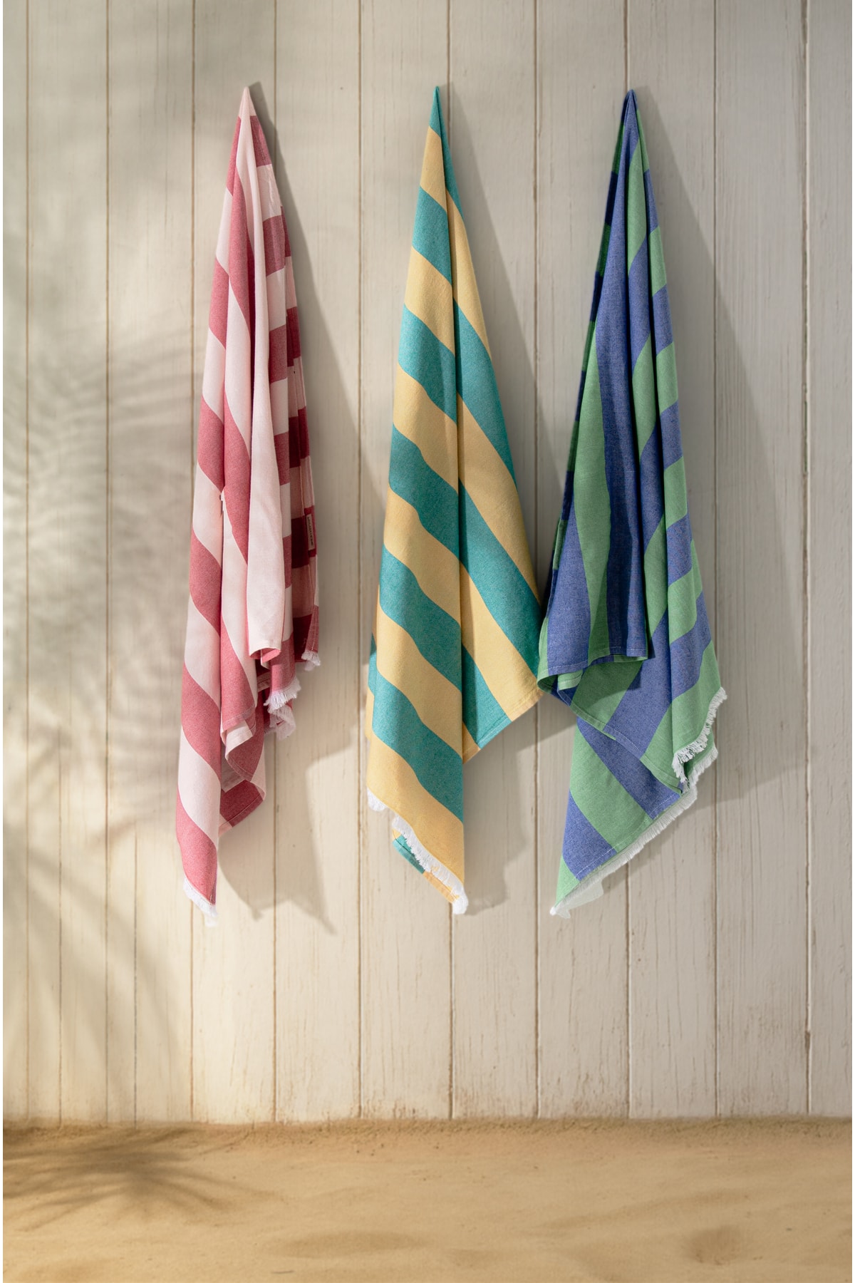 Riva Kalın Çizgili Akdeniz Esintili Lüks Pamuklu Peştemal 80X165