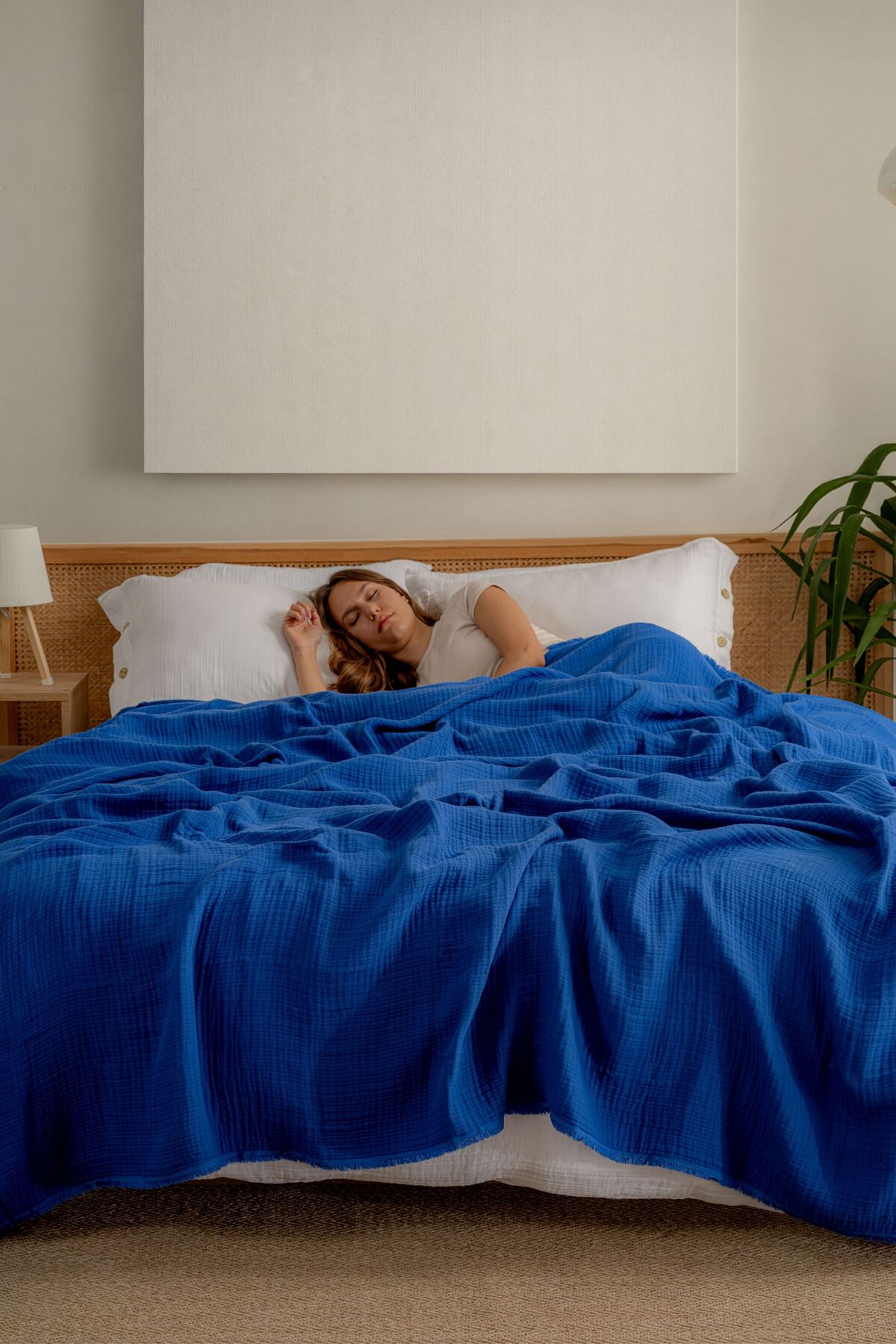 Müslin Yatak Örtüsü Ultra Yumuşak Yüksek Kaliteli 4 Kat Muslin Pike (Tek Kişilik (240x240 cm)