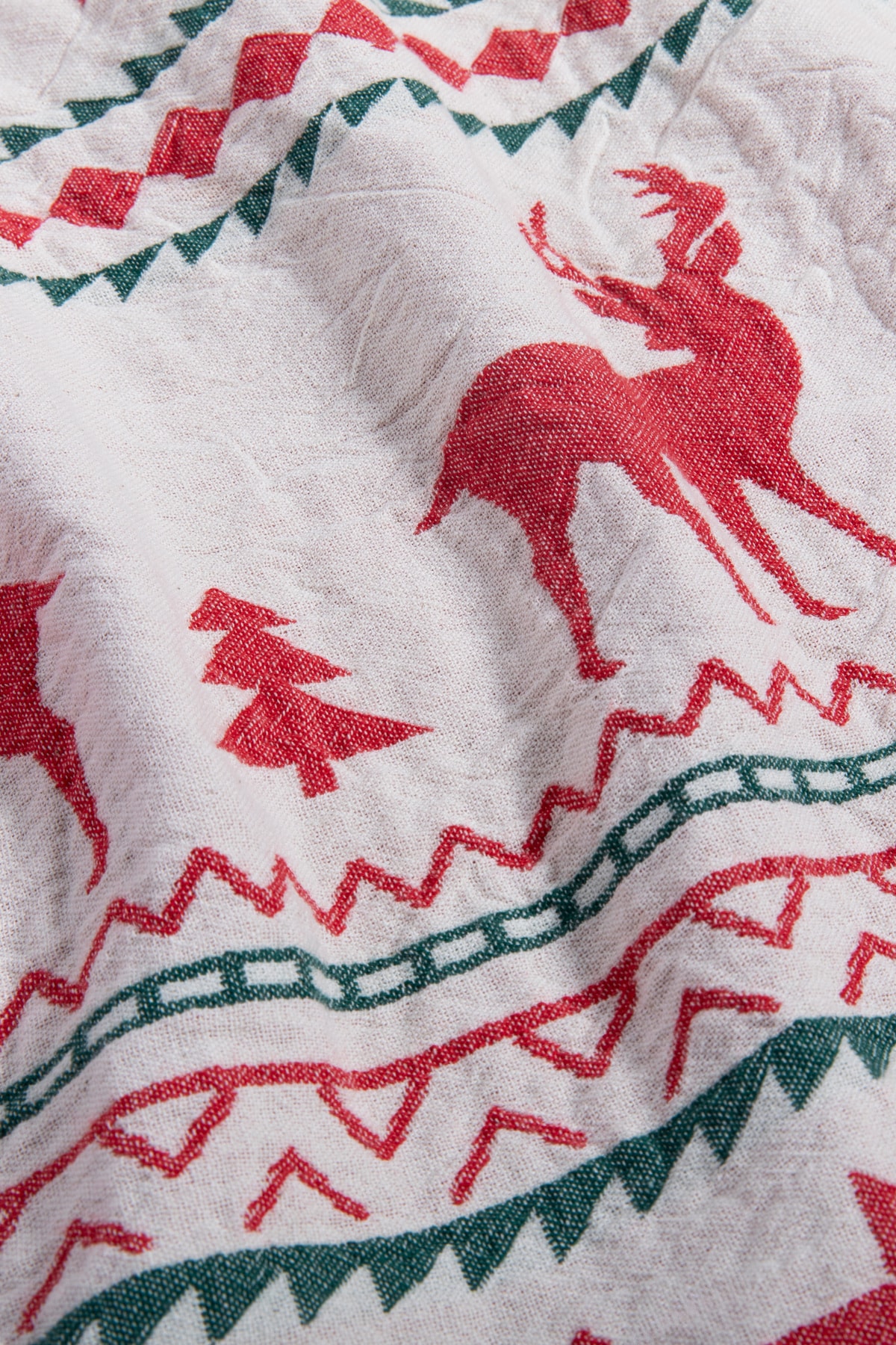 MylasaHome %100 Pamuk Yılbaşı Beyaz Kırlent Fermuarlı 45x45cm