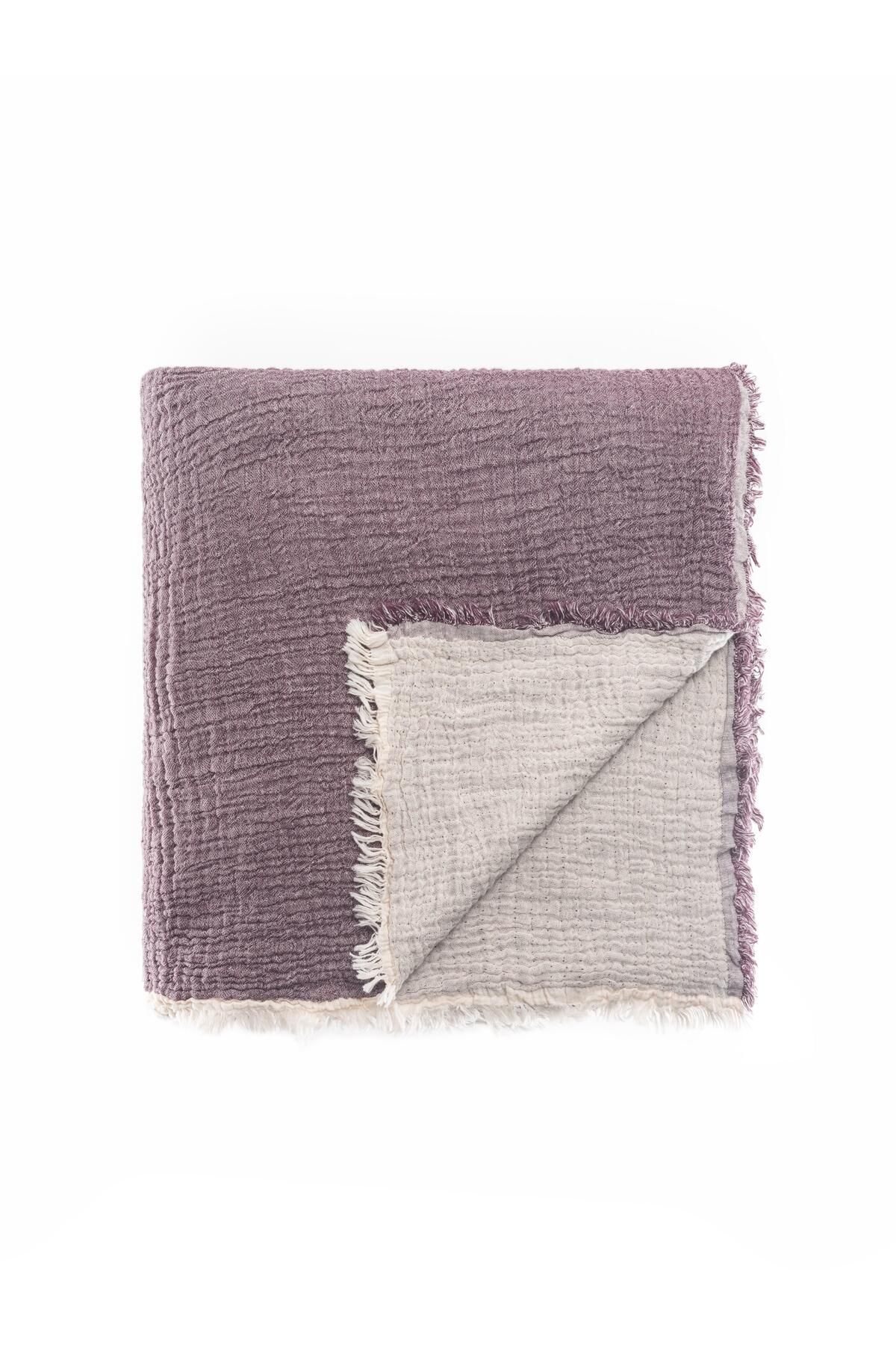 Double Face Planets 4 Katlı Müslin Yatak Örtüsü Tek Kişilik 160x220cm