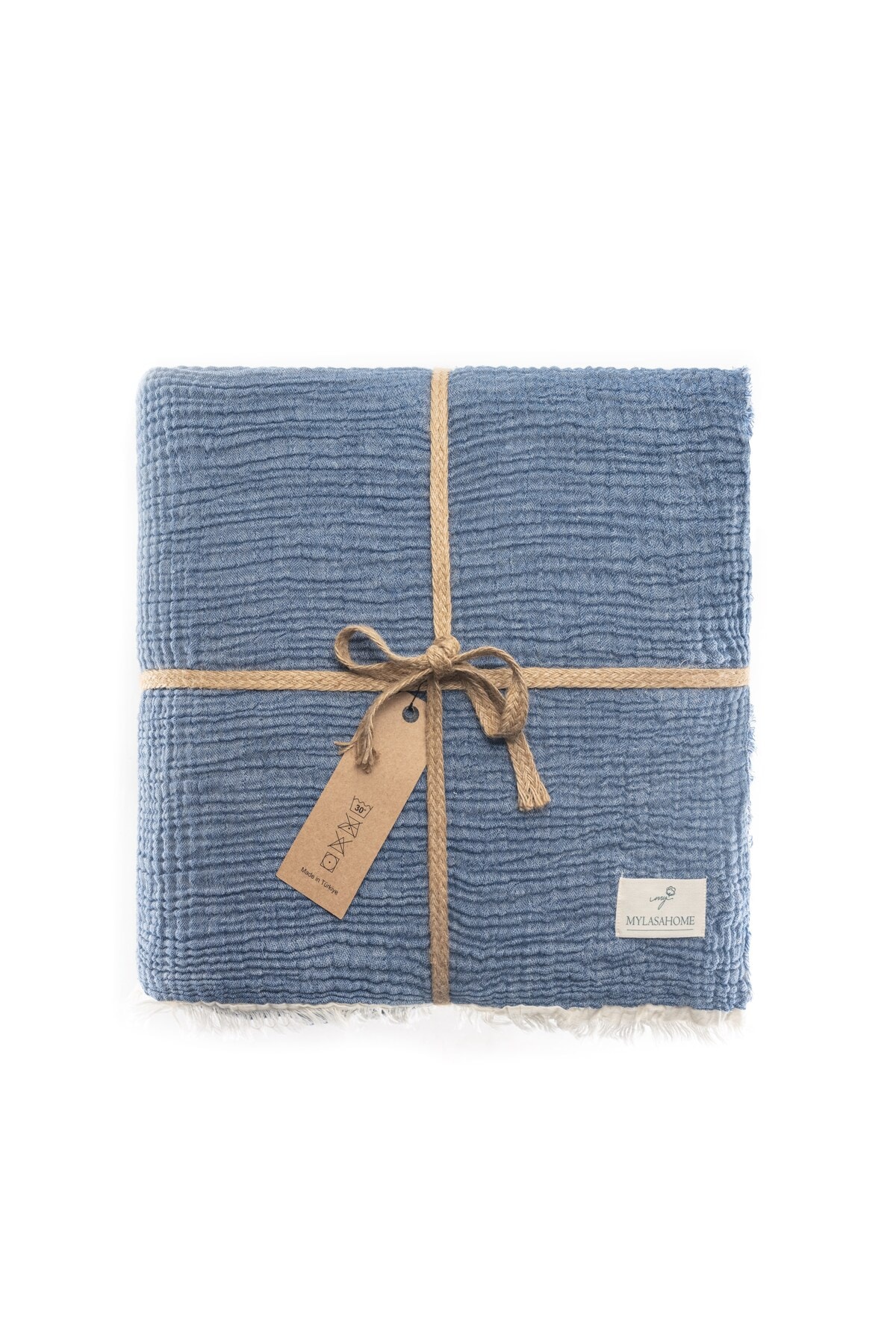 4 Katlı Müslin Yatak Örtüsü Tek Kişilik 160x220cm, Double Face Planets