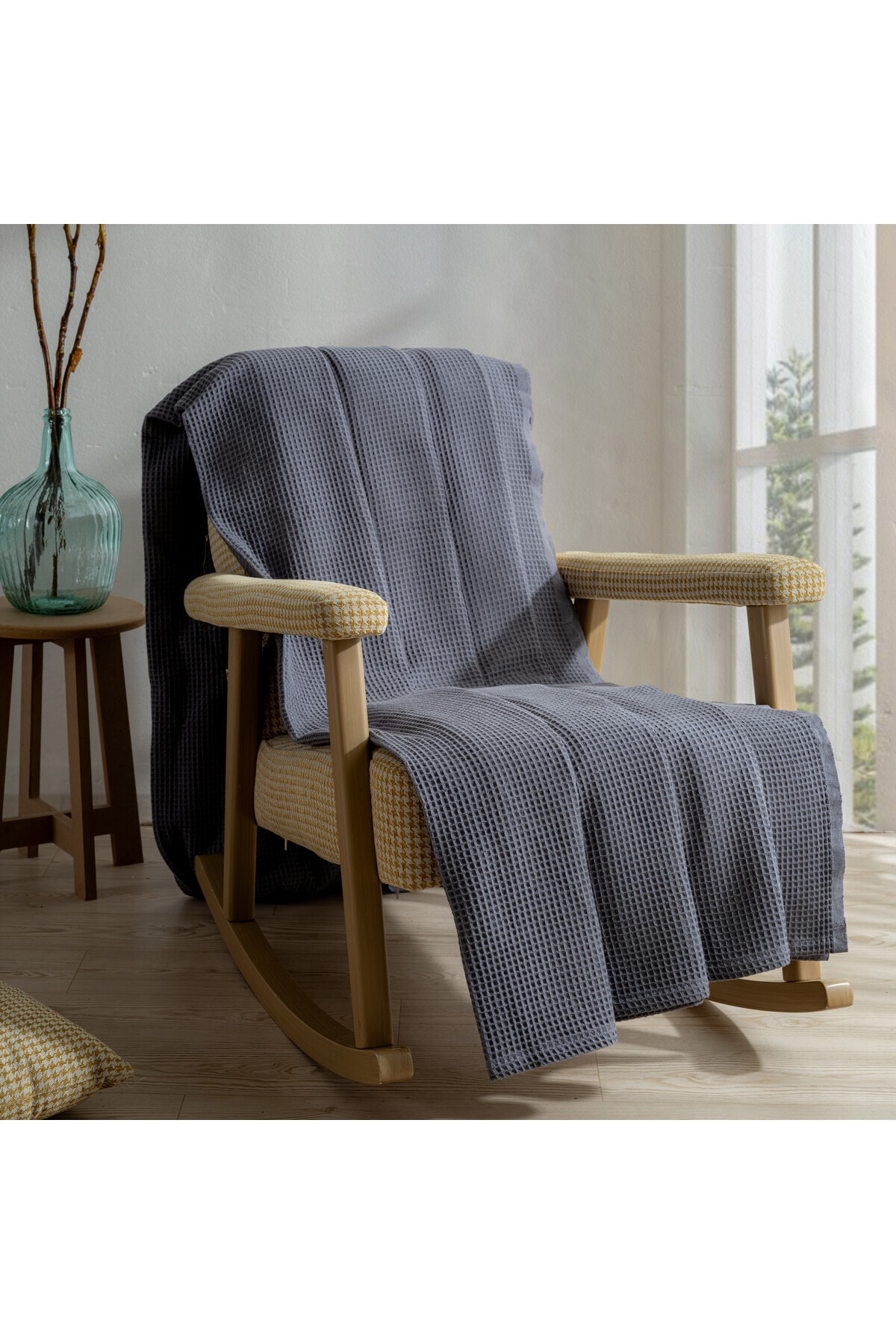 Pike Yatak Örtüsü Tek Kişilik Waffle - %100 Pamuk Hafif 4 Mevsim Havadar Yüksek Kaliteli Pikeler