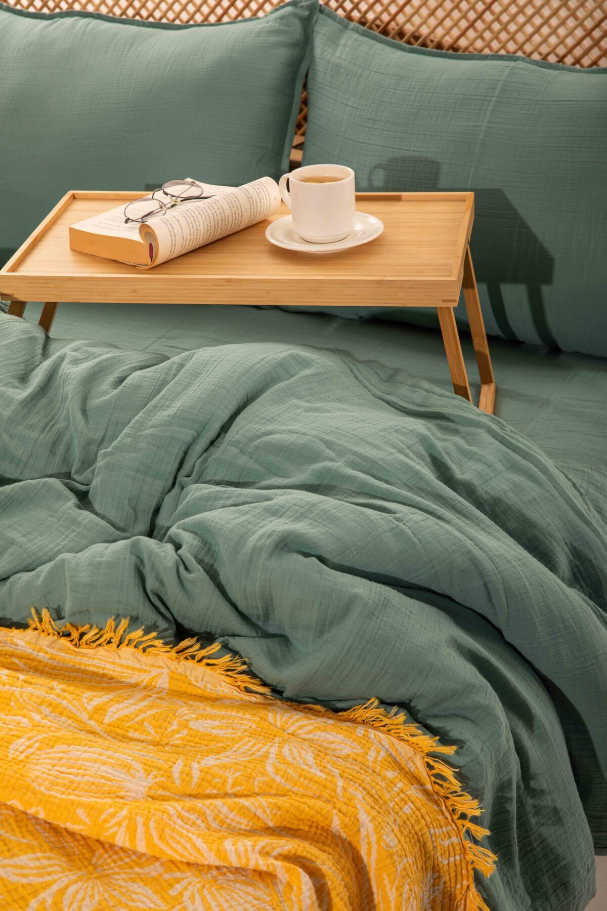 Cloudy Mood 2 Kat Müslin Çift Kişilik Nevresim Takımı | Nevresim,yastık Kılıfı,düz Çarşaflı |