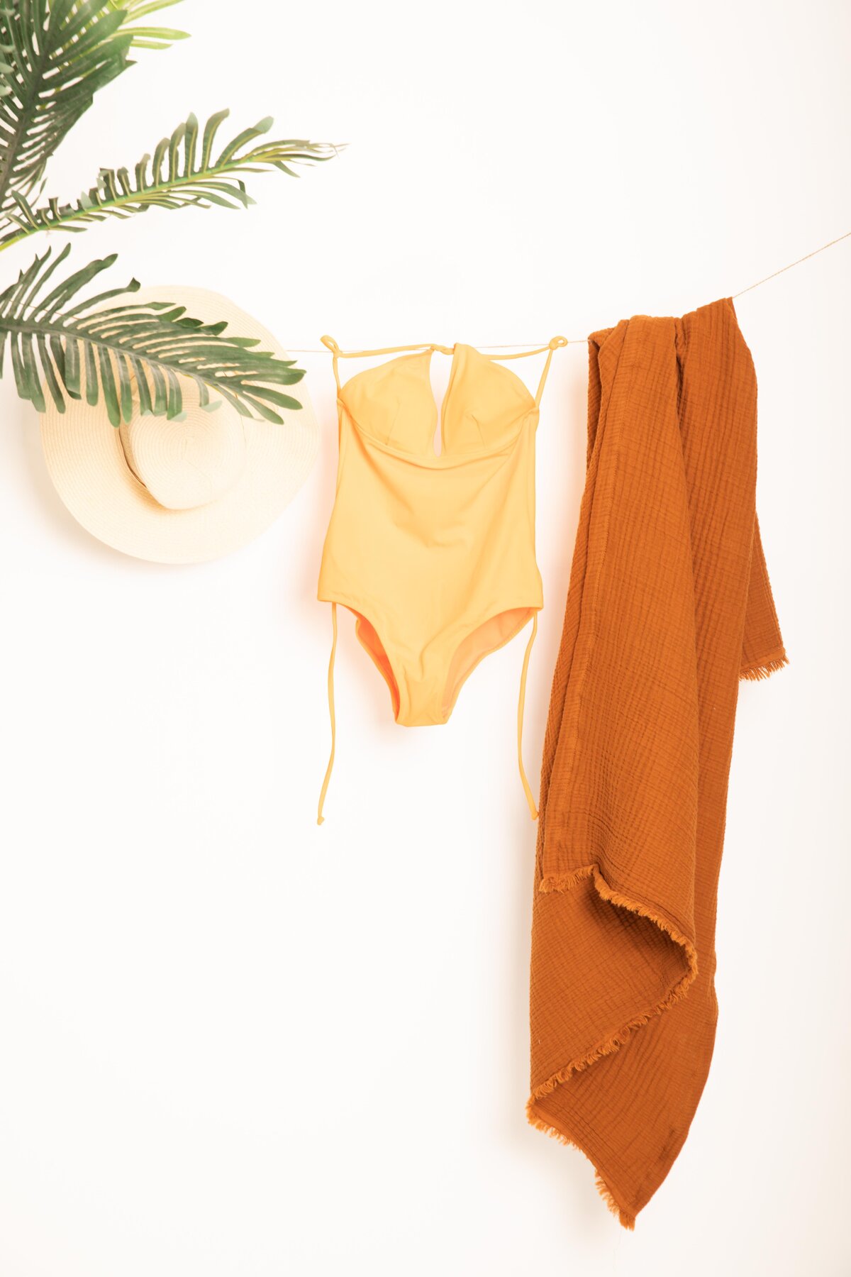 Definite Desenli Müslin Peştemal 80x160cm - camel