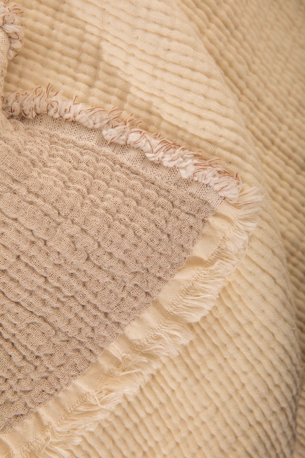 Müslin Kosha Serisi Hybrid Çift Kişilik Yorgan Kahverengi 220x240cm