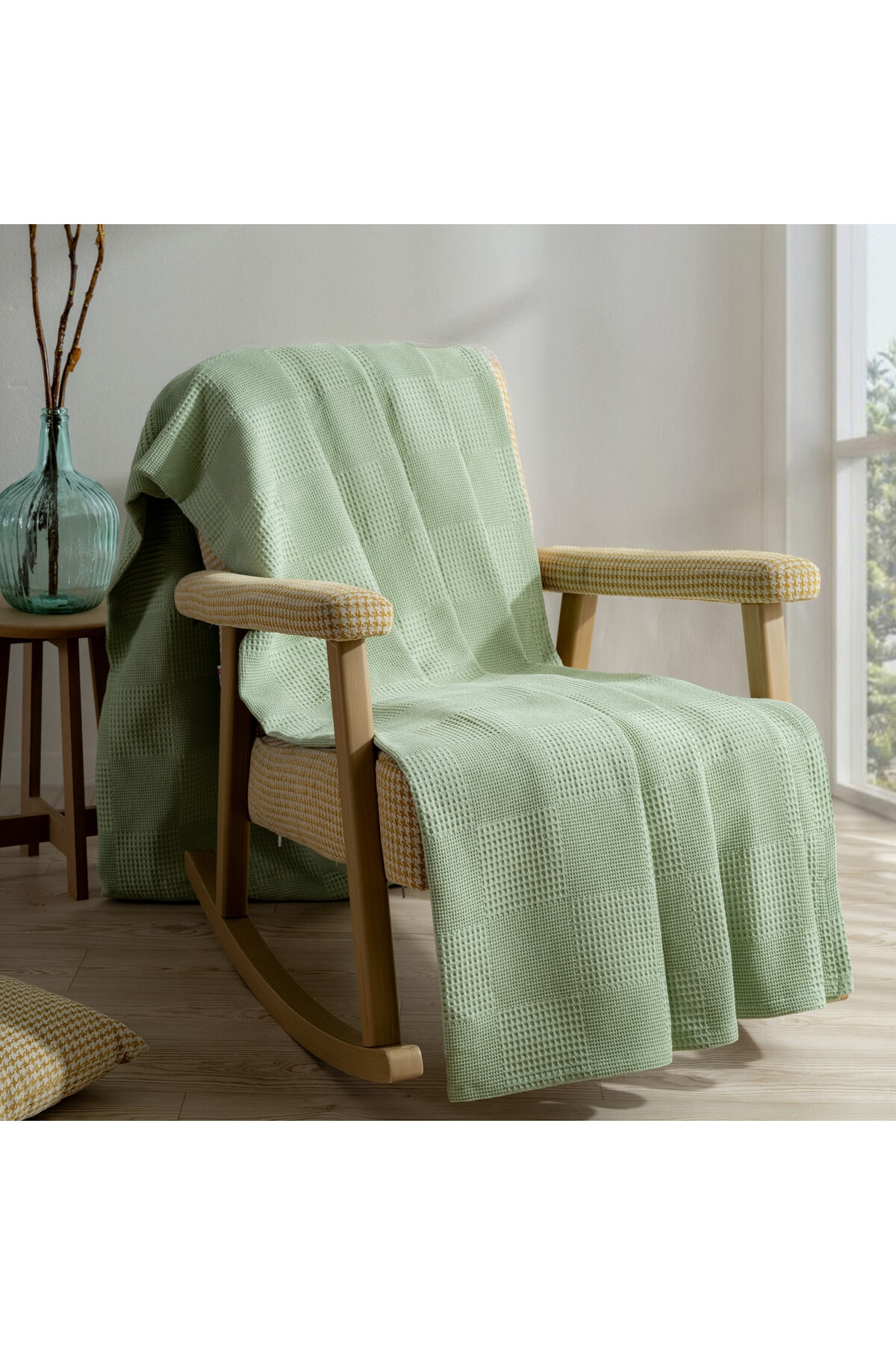 Waffle Pike Yatak Örtüsü Tek Kişilik - %100 Pamuk Hafif 4 Mevsim Kullanım Yüksek Kaliteli Pikeler