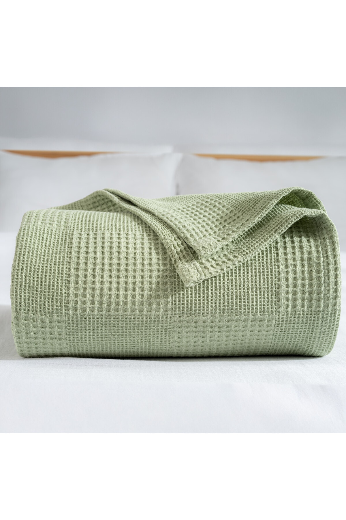 Waffle Pike Yatak Örtüsü Tek Kişilik - %100 Pamuk Hafif 4 Mevsim Kullanım Yüksek Kaliteli Pikeler