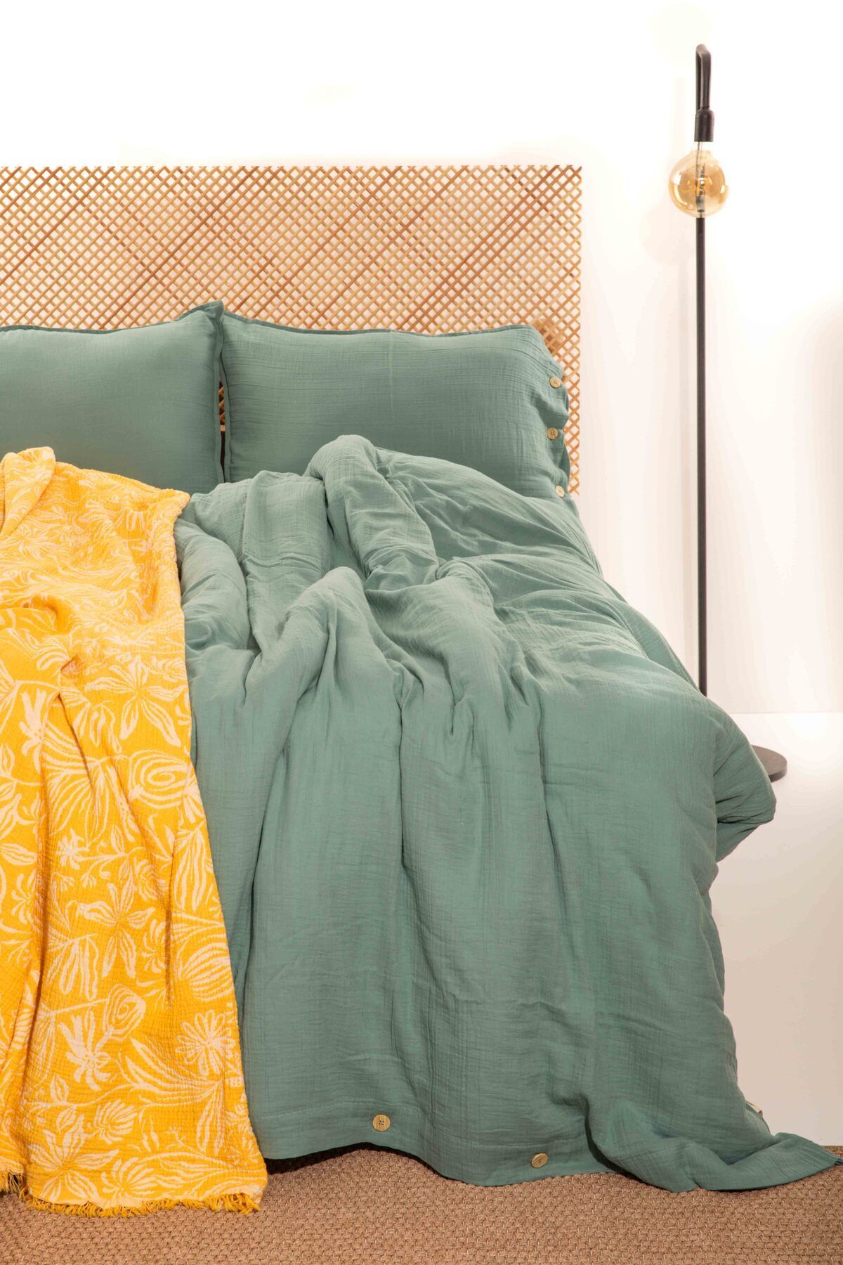 Cloudy Mood 2 Kat Müslin Çift Kişilik Nevresim Takımı | Nevresim,yastık Kılıfı,düz Çarşaflı |