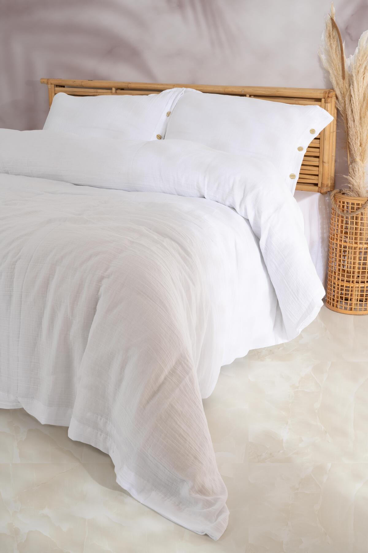 Cloudy Mood Müslin Tek Kişilik Nevresim Takımı | Nevresim,yastık Kılıfı,düz Çarşaflı |