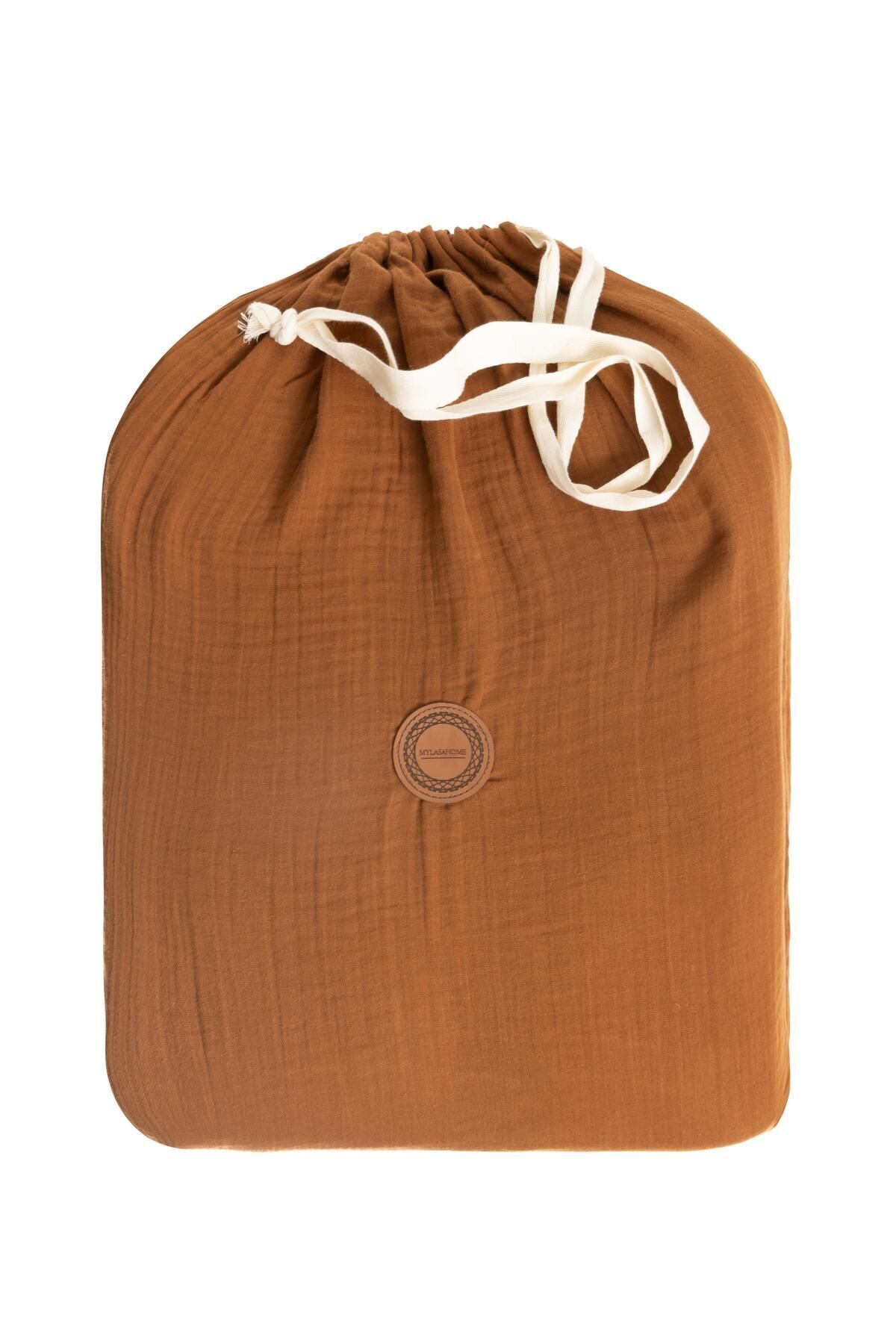 Cloudy Mood Kahverengi Müslin Nevresim Takımı Tek Kişilik