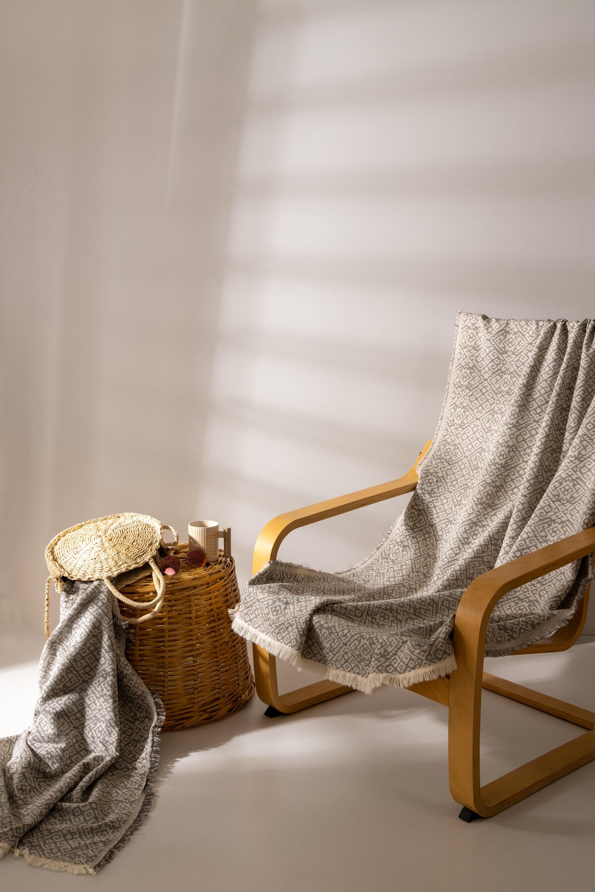 MylasaHome Aztec Pamuklu Peştemal 90x150 - antrasit