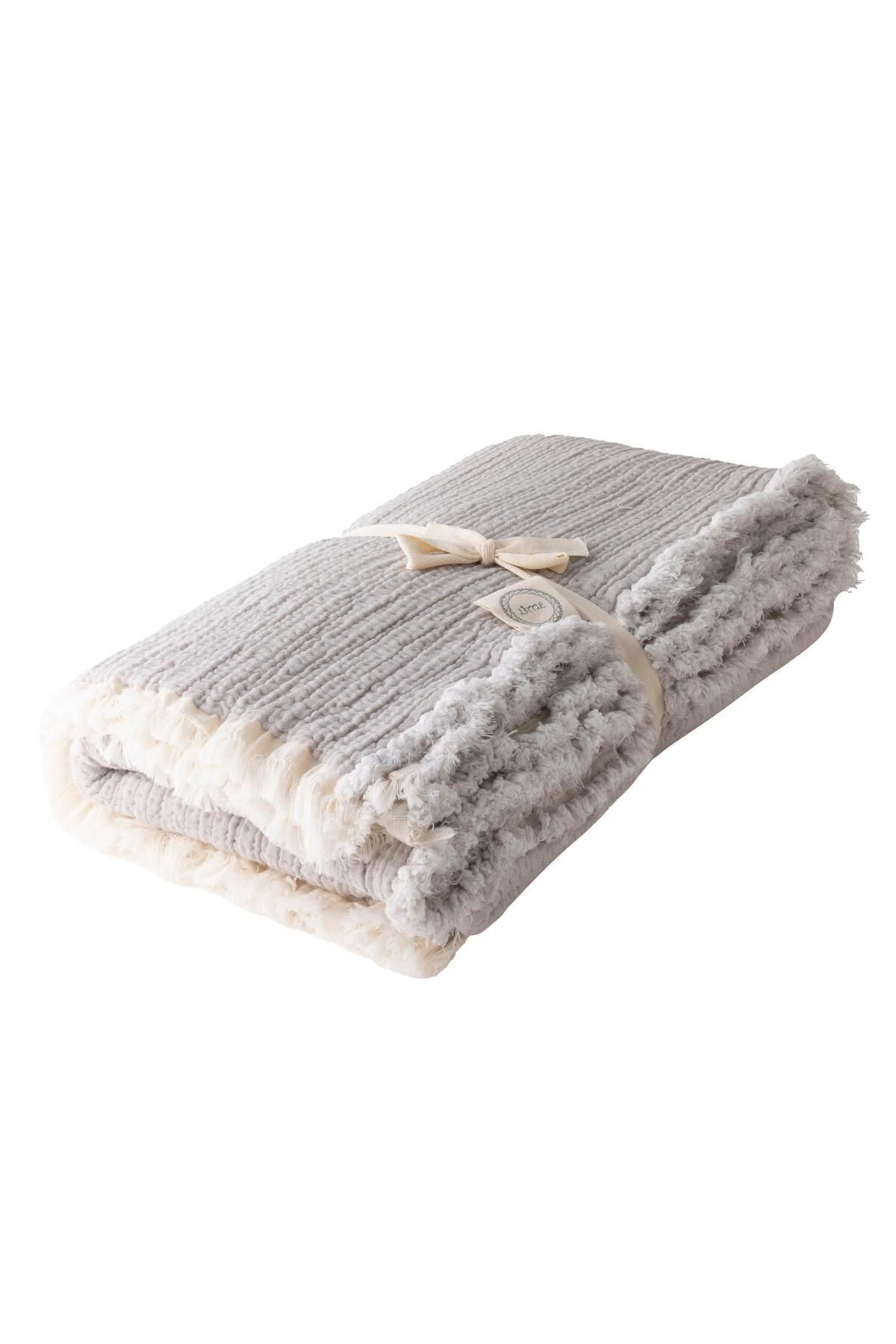 Kosha Serisi Müslin Gri Bebek Yorganı 100 X 150cm