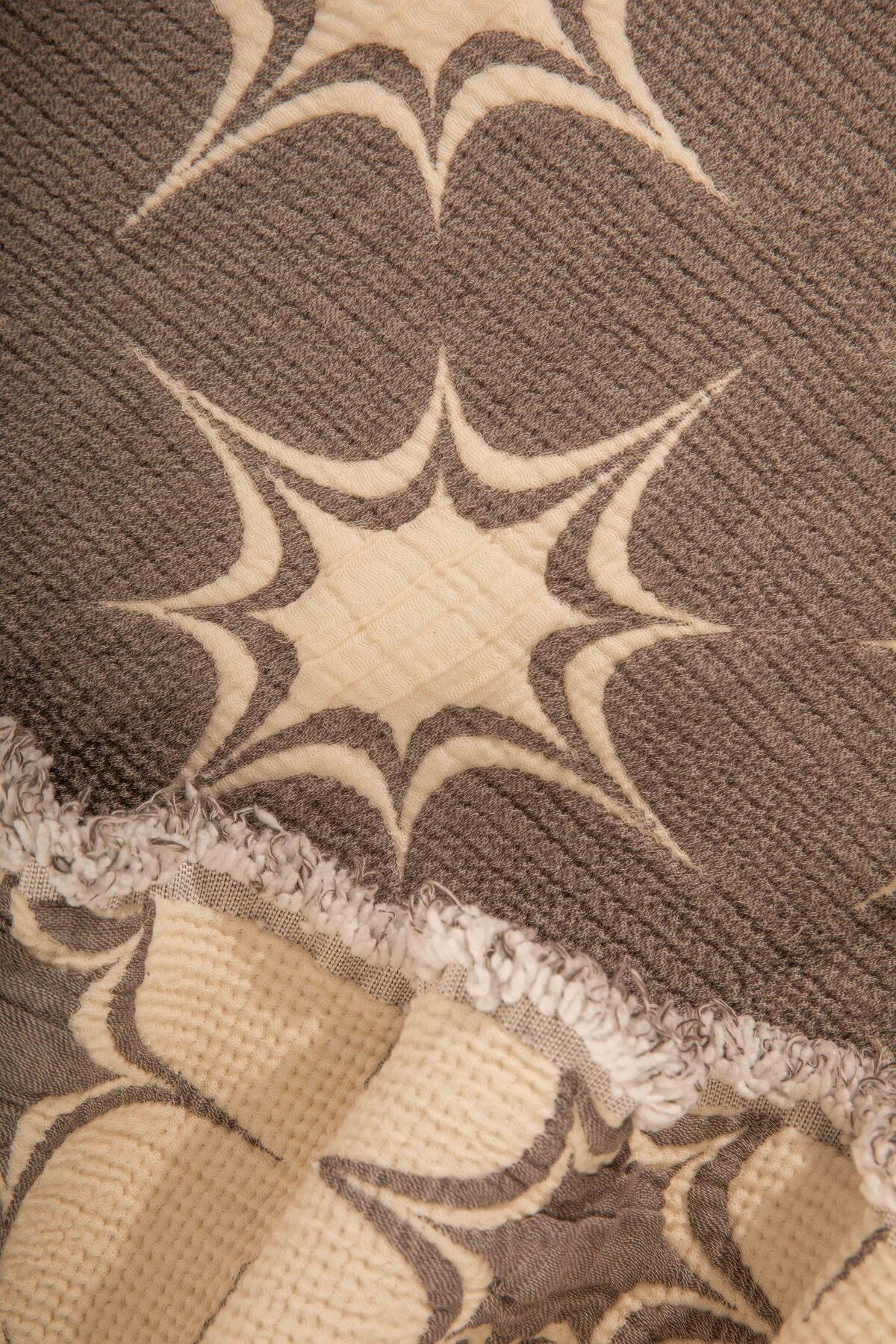 Müslin Kosha Serisi Jakarlı Hybrid Çift Kişilik Yorgan Antrasit 220x240cm