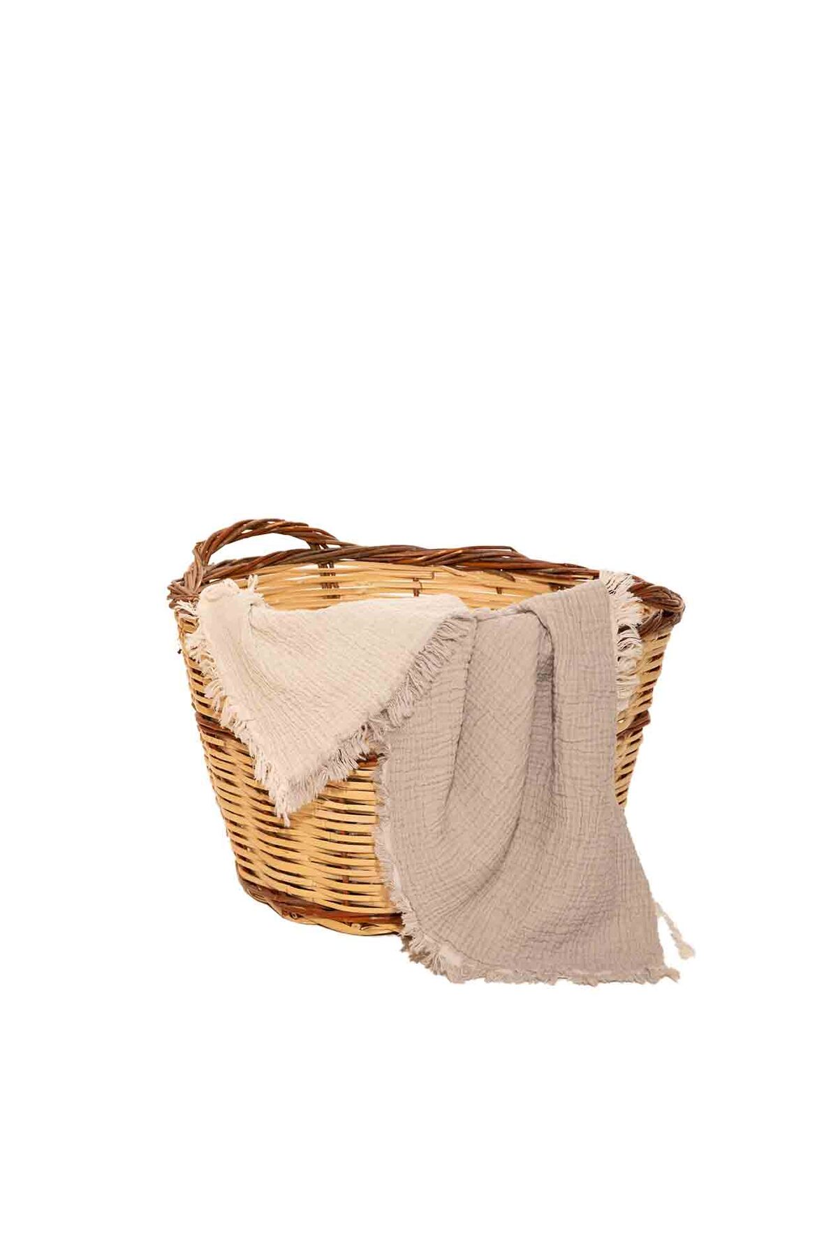 Müslin %100 Doğal Pamuk Gri Bebek Battaniyesi 100x120cm