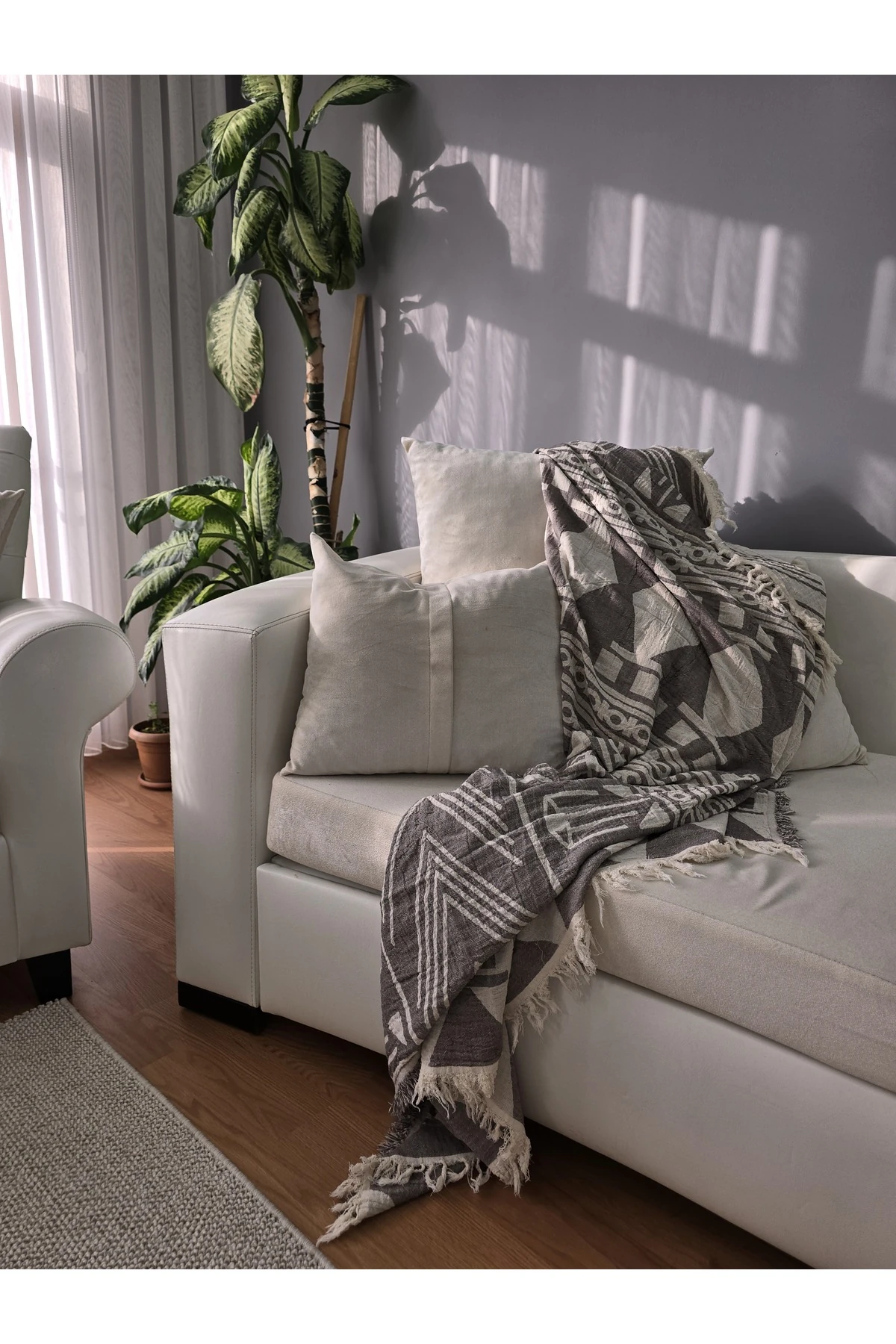 %100 Pamuk Bohem Temalı Çok Amaçlı Müslin Throw 130 X 170