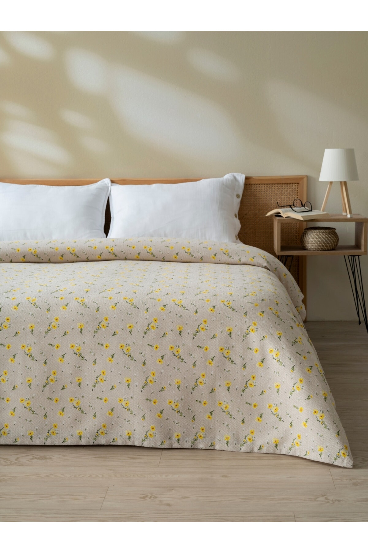 Baskılı Tek Kişlik Pike Yatak Örtüsü -Pamuk,Tek Kişilik Pike 160x240 cm)