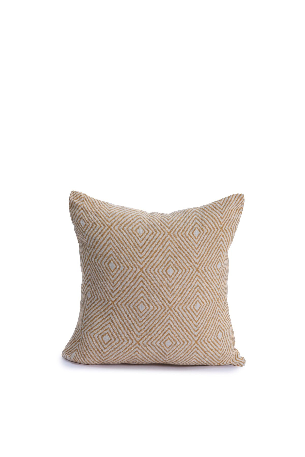 Pan %100 Pamuklu Fermuarlı Dekoratif Kırlent Kılıfı 45x45 - gold