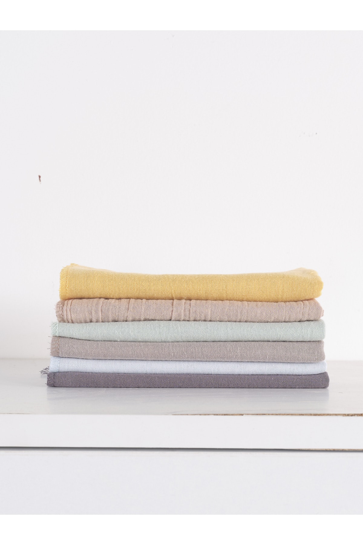 Mylasahome %100 Organik Pamuk Erkek Bebek 6 Adet Ağız Mendili 35x35