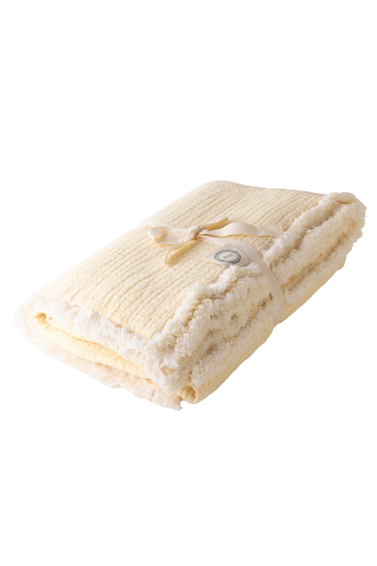 Mylasahome Müslinbebek Battaniyesi %100 Doğal Pamuk Açık Sarı 100x120cm