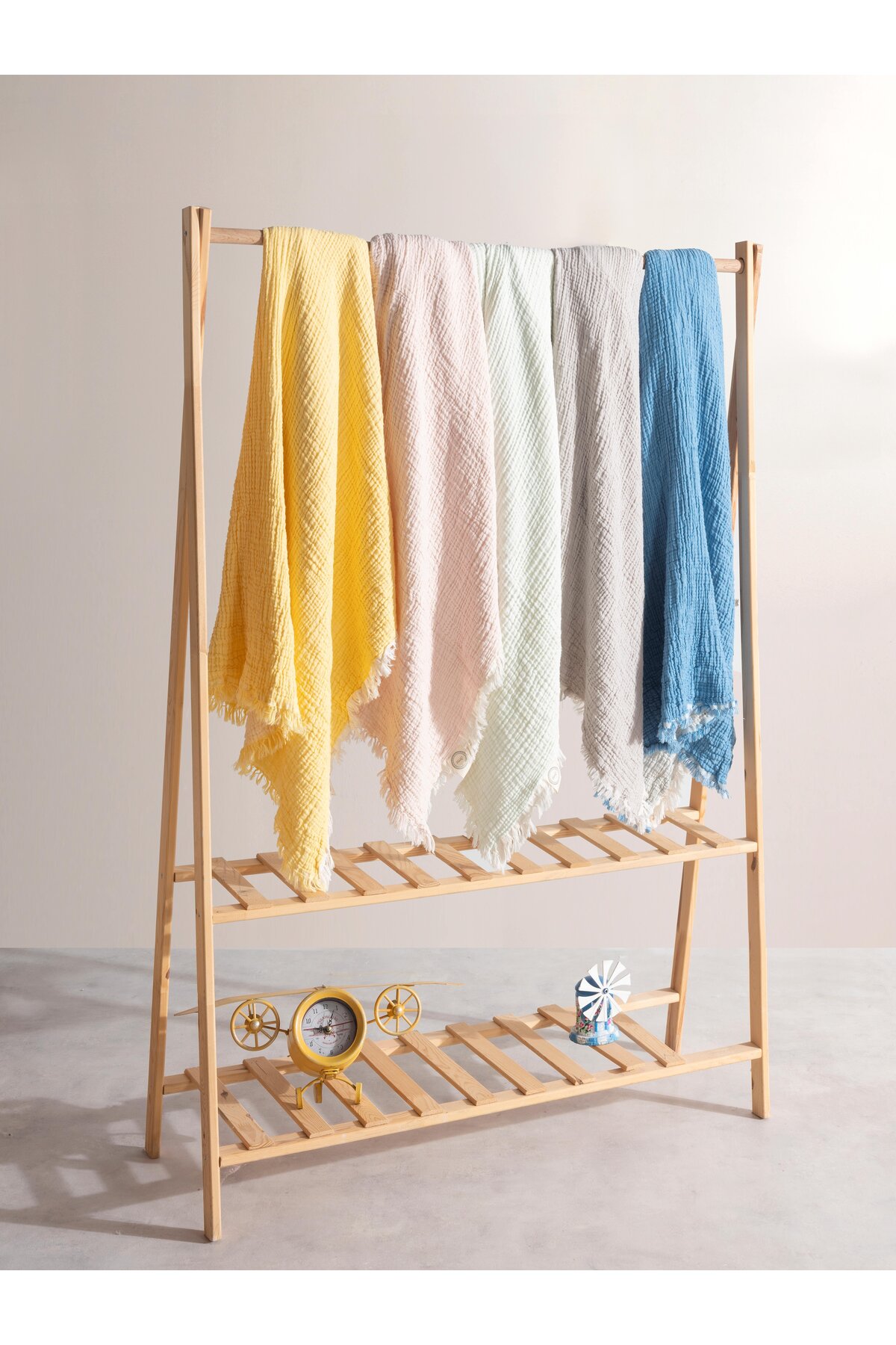 %100 Doğal Pamuk Müslin Bebek Battaniyesi 100x120cm