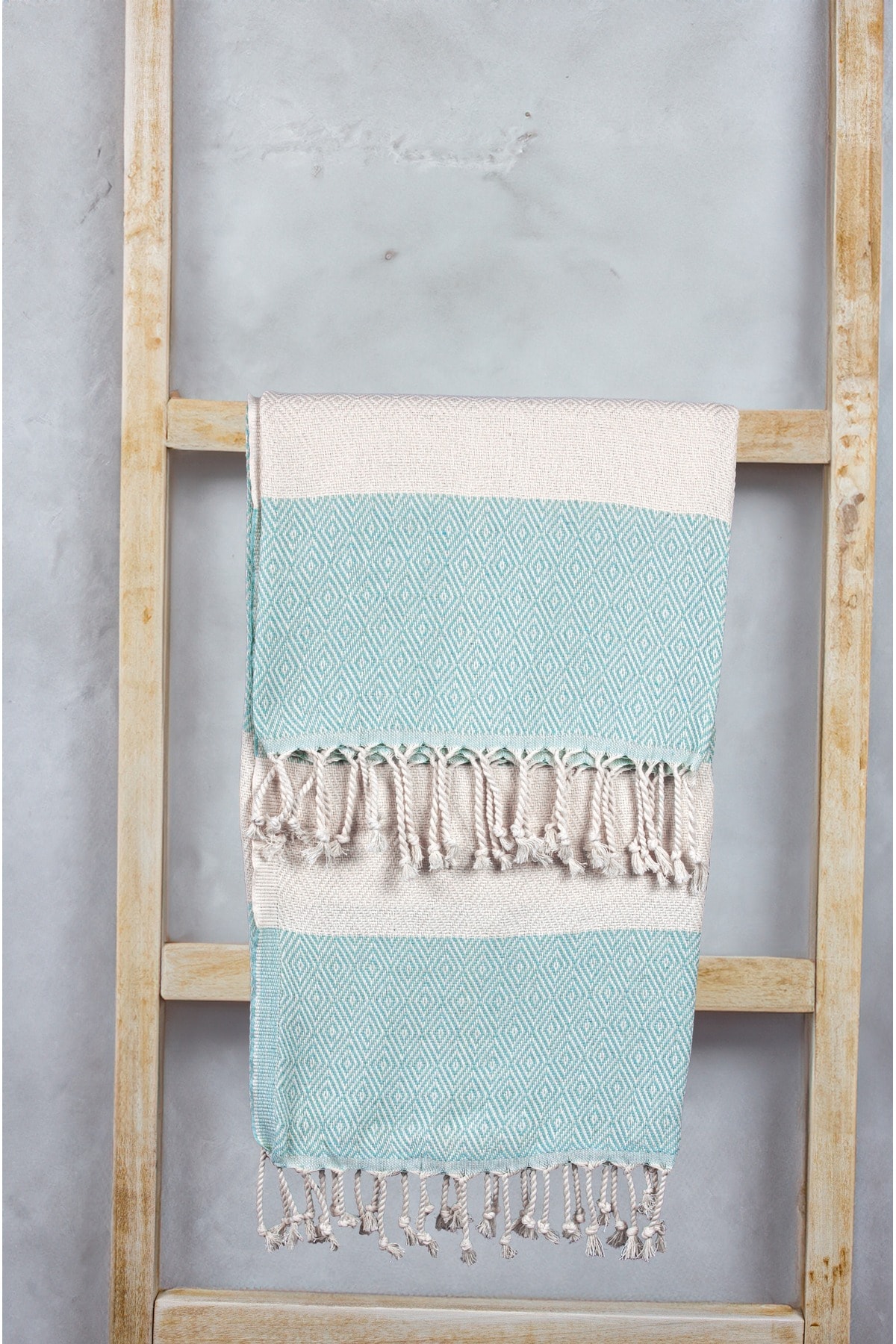 %100 Pamuk Elmas Desenli Peştamal Banyo ve Plaj Havlusu 90x180 cm