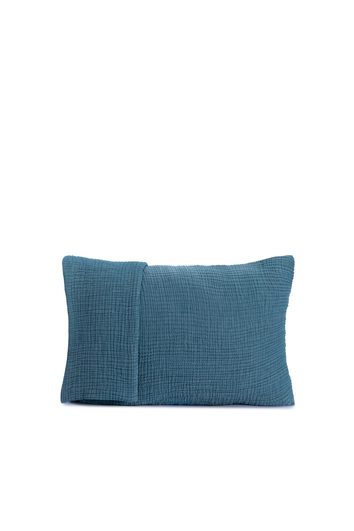 MylasaHome %100 Pamuk 2'li 4 Katlı Müslin Yastık Kılıfı 50x70 Petrol