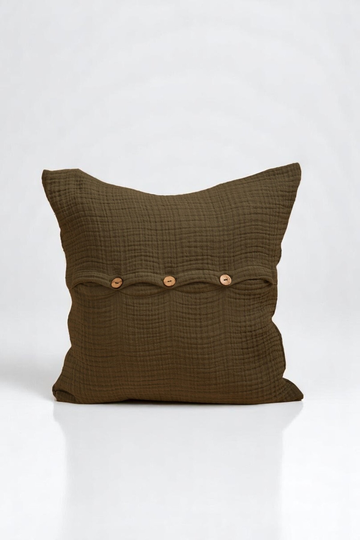 Definite Serisi %100 Pamuk 4 Katlı Müslin Throw & Kırlent Takımı