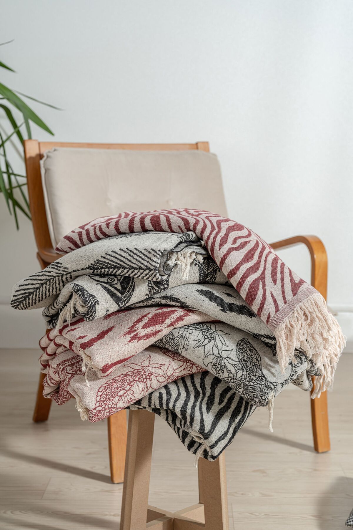 100% Pamuklu Koltuk Şalı TV Battaniyesi,130x170 cm Yüksek Kaliteli Pamuklu Kumaş