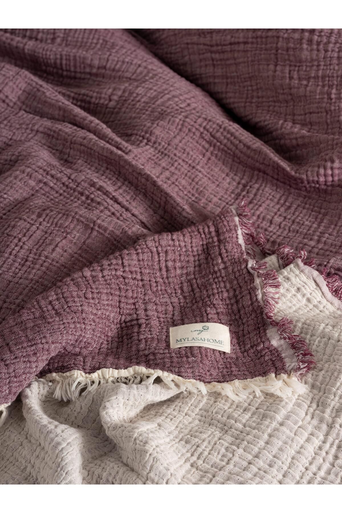 Double Face Planets 4 Katlı Müslin Yatak Örtüsü Tek Kişilik 160x220cm