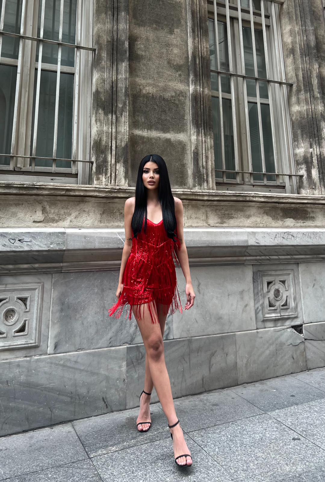 Payet saçaklı tulum