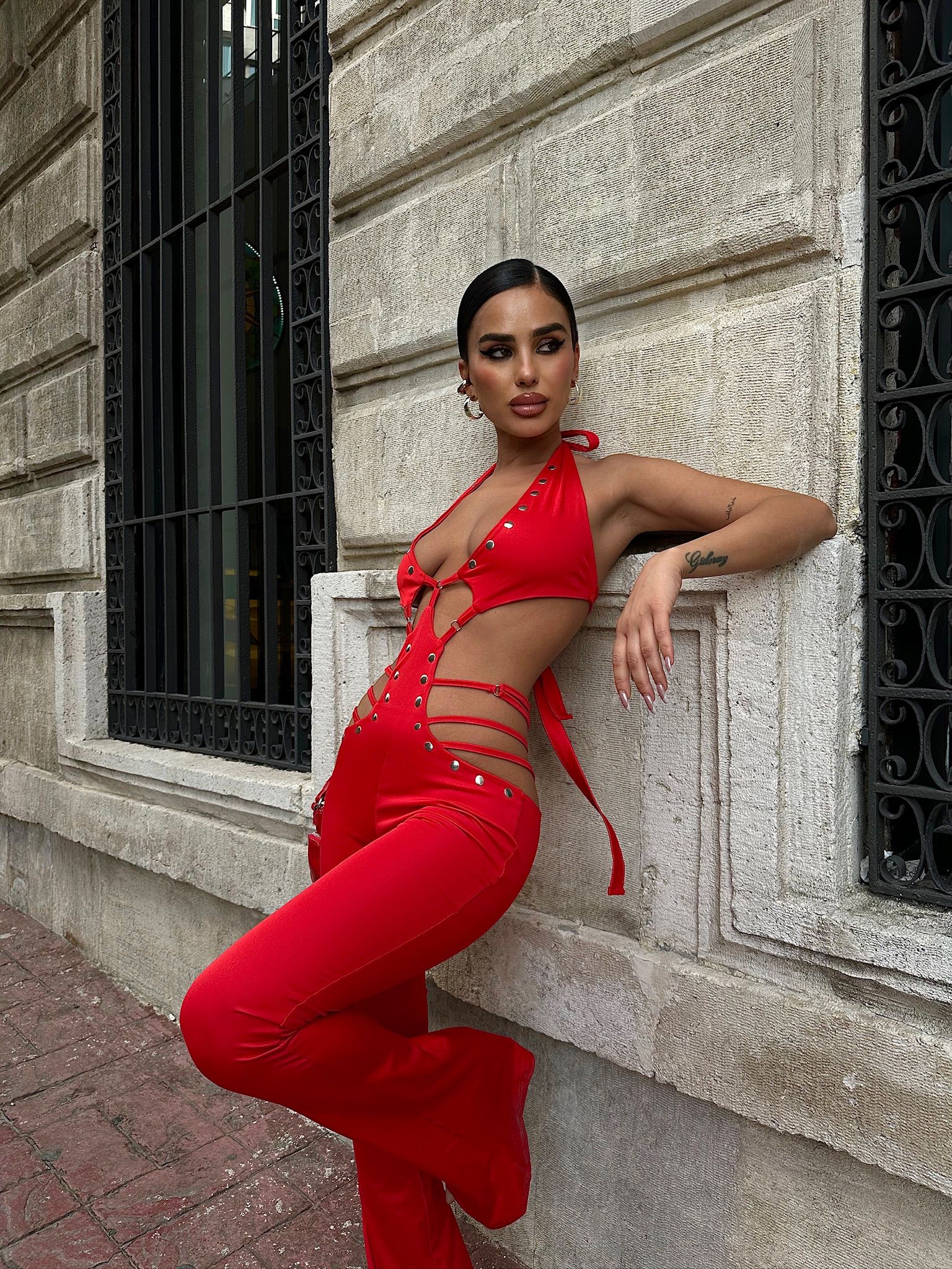 Çelik zımba aksesuarlı tulum