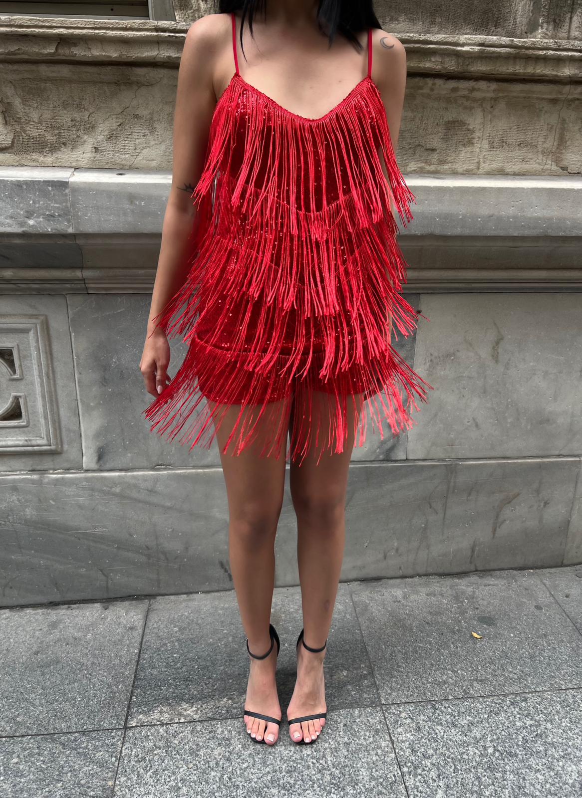 Payet saçaklı tulum