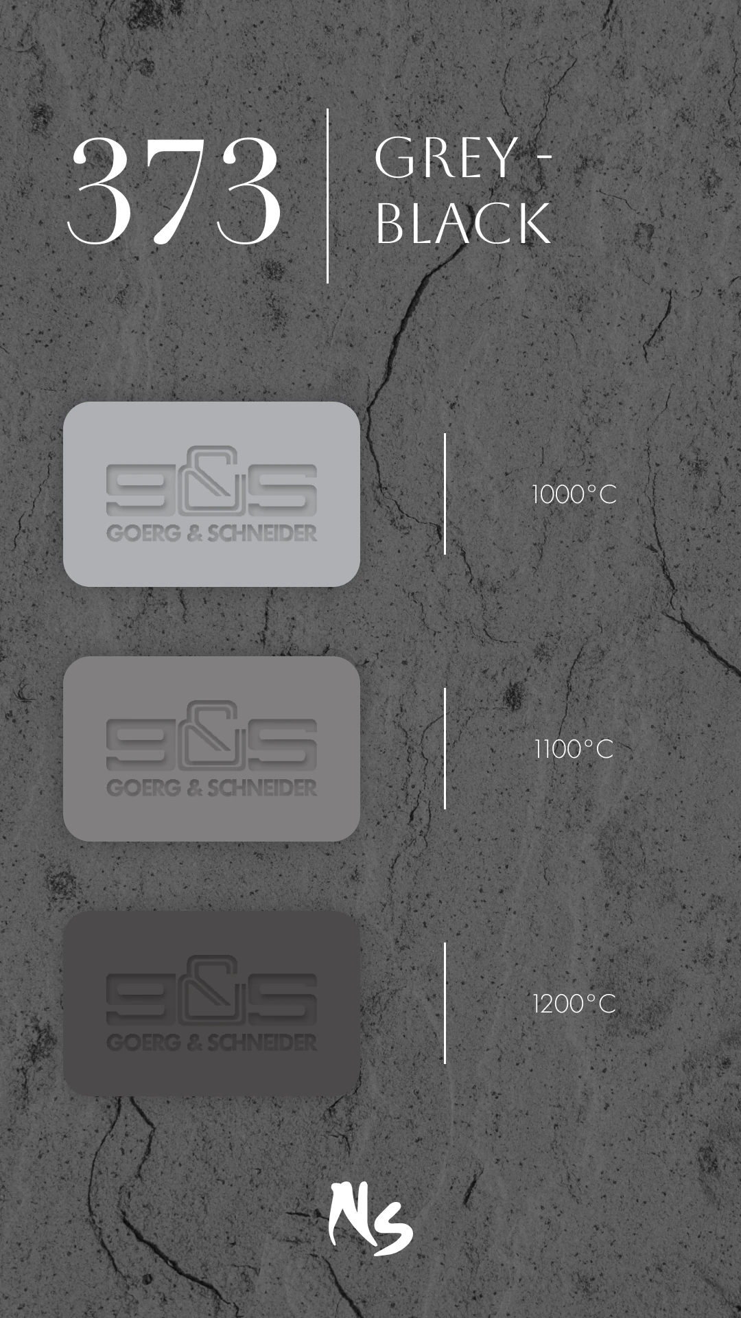 Goerg & Schneider | 373 Grey - Black · Vakumlu Seramik Çamuru